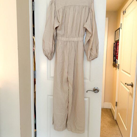 Topshop Wide Leg Long Sleeve Jumpsuit - Picture 3 of 9
